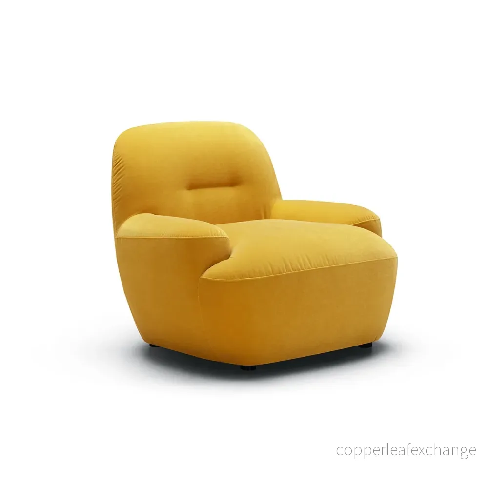 Fåtölj Uma med snurr, Classic Velvet Yellow - Bild 2