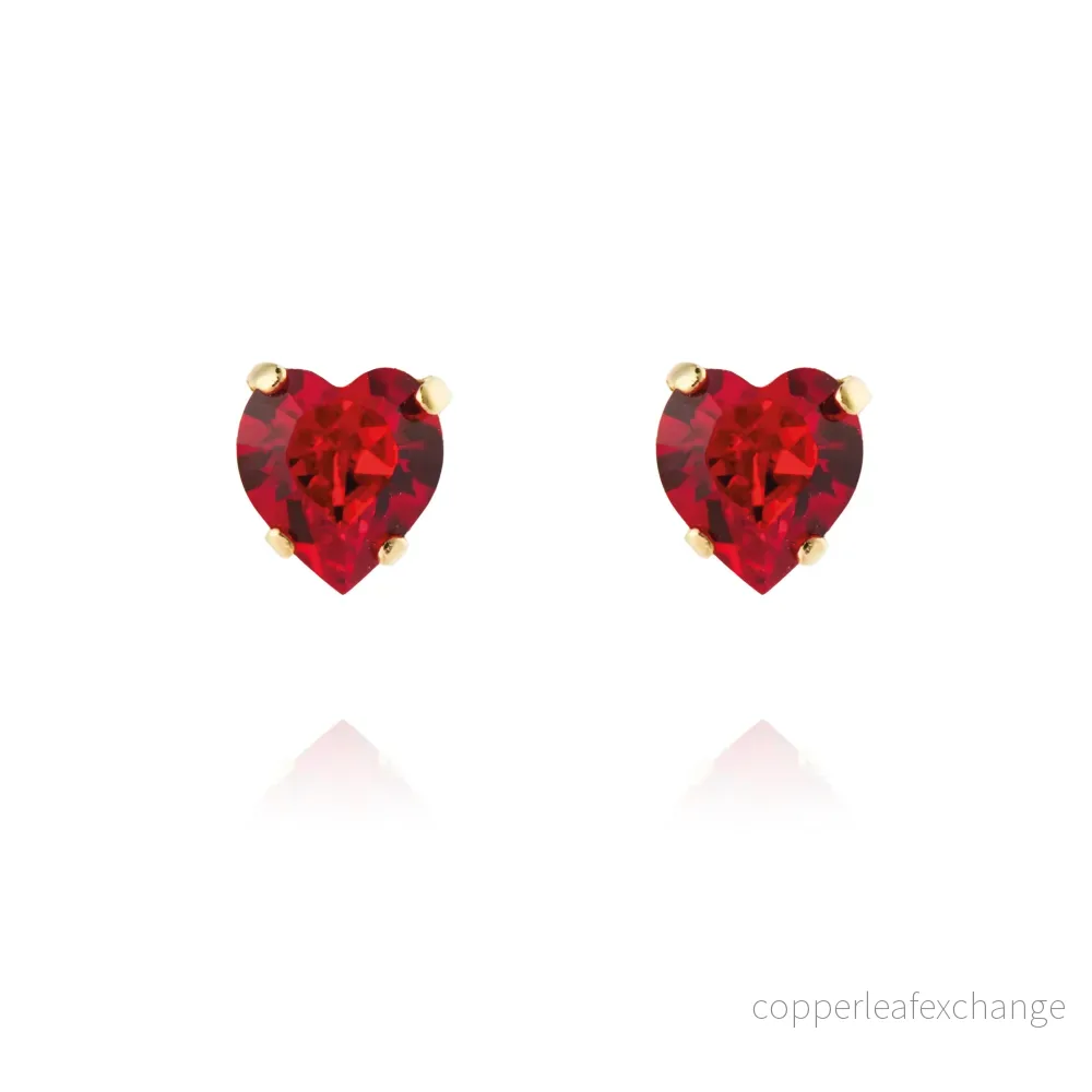 CAROLINE SVEDBOM HEART EARRINGS / LIGHT SIAM