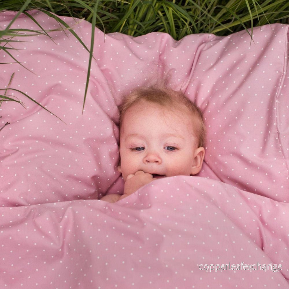 Ekologiskt bäddset junior – Pink Dotty