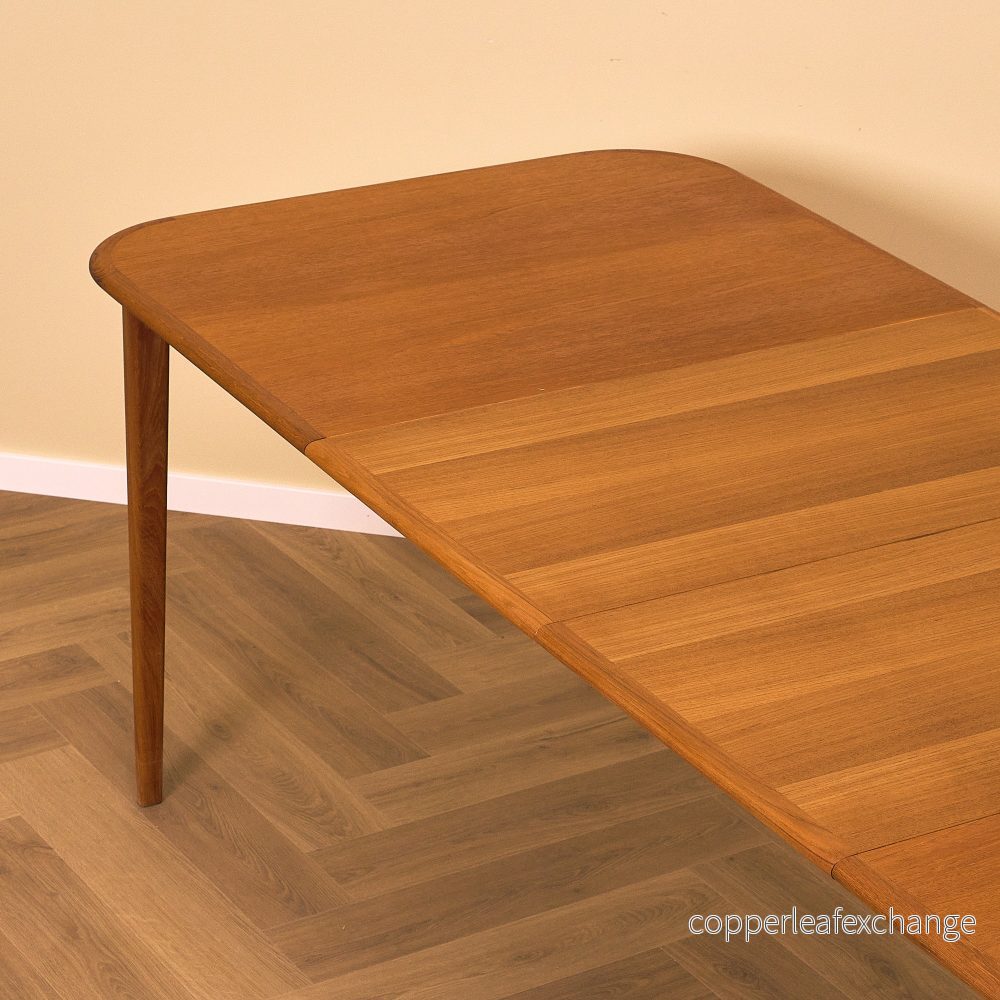 Dansk rektangulärt matbord i teak - Bild 3