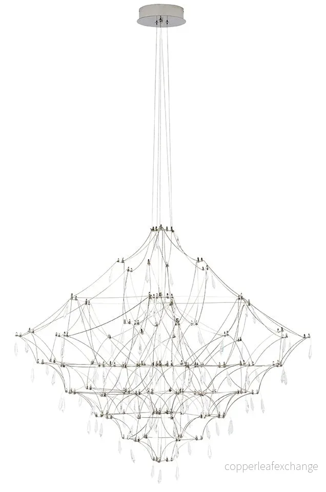 CONSTELATION 77 taklampa – LED, borstat stål CONSTELATION 77 taklampa – LED, borstat stål