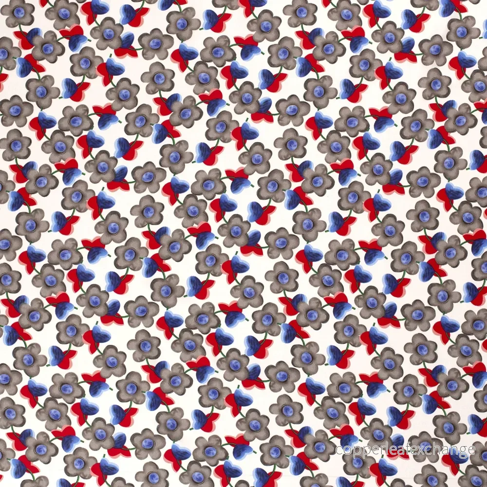 Viscose poplin Anemone Grey - Bild 2