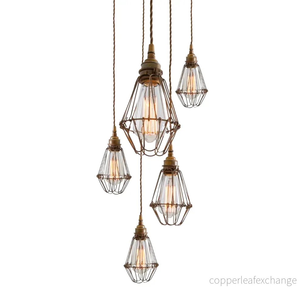 PRAIA – Cage Pendant Cluster, Five Light PRAIA – Cage Pendant Cluster, Five Light