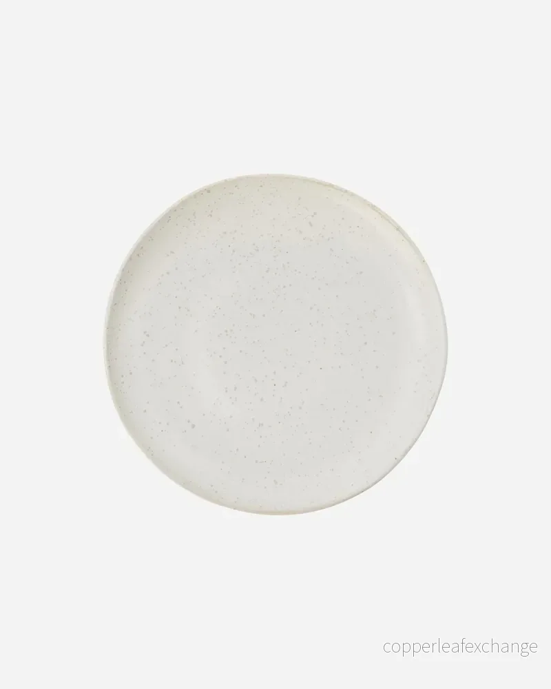 Frukosttallrik pion - grå / vit