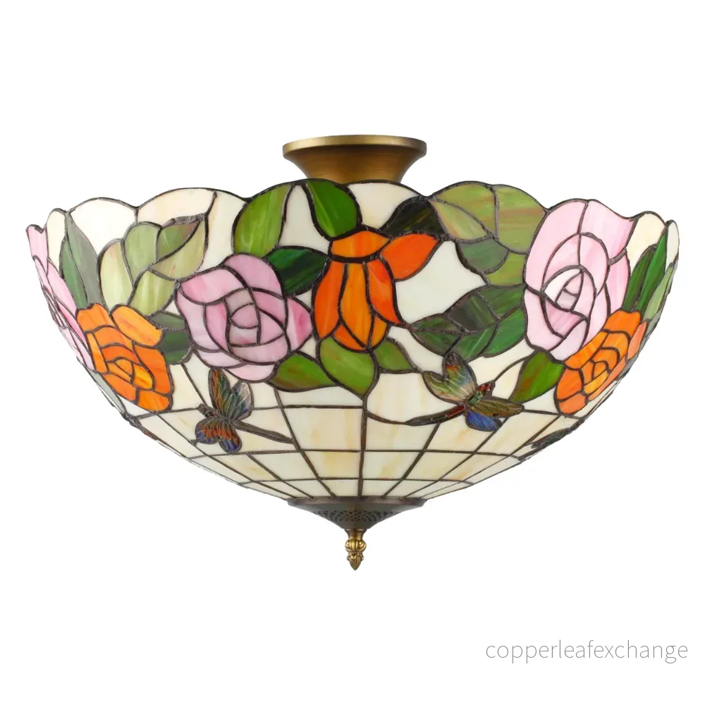 ROSOR Tiffany Plafond. Diam 40cm ROSOR Tiffany Plafond. Diam 40cm