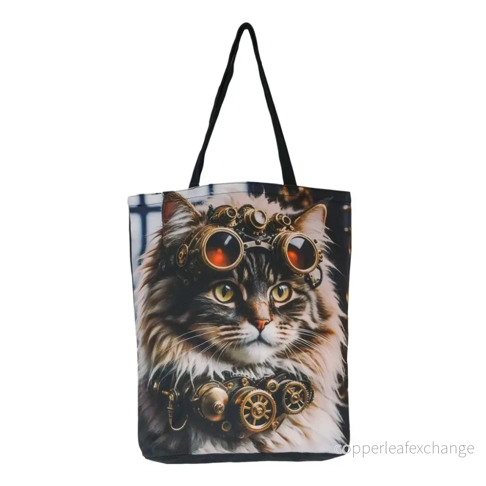 Tygväska katt steampunk - Bild 2