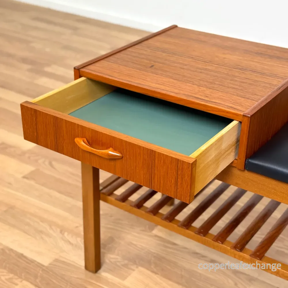 Telefonbänk i teak, 1950-60-tal, Danmark - Bild 3