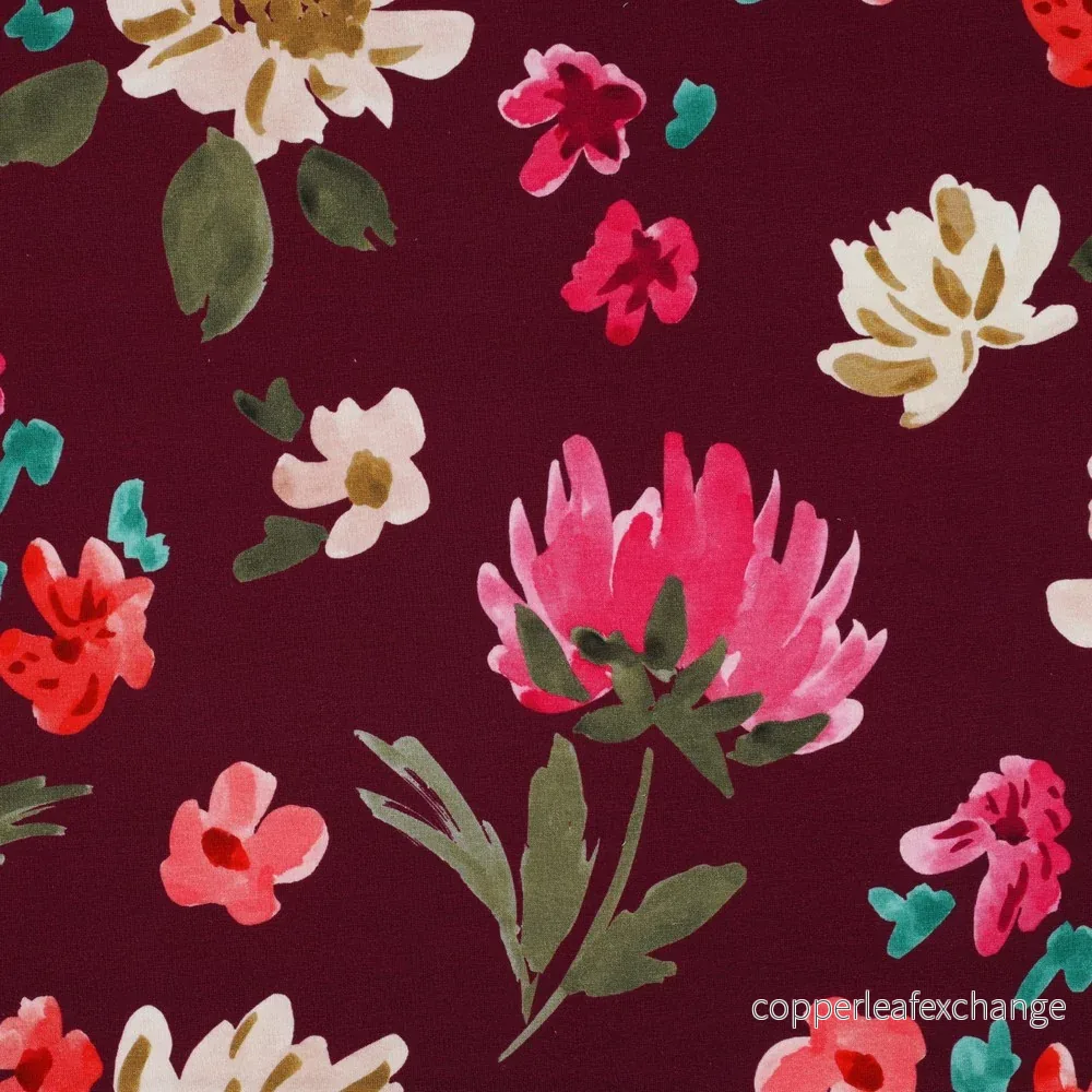 Nerida Hansen – French Terry – Colette – Cotton – Plum Nerida Hansen – French Terry – Colette – Cotton – Plum