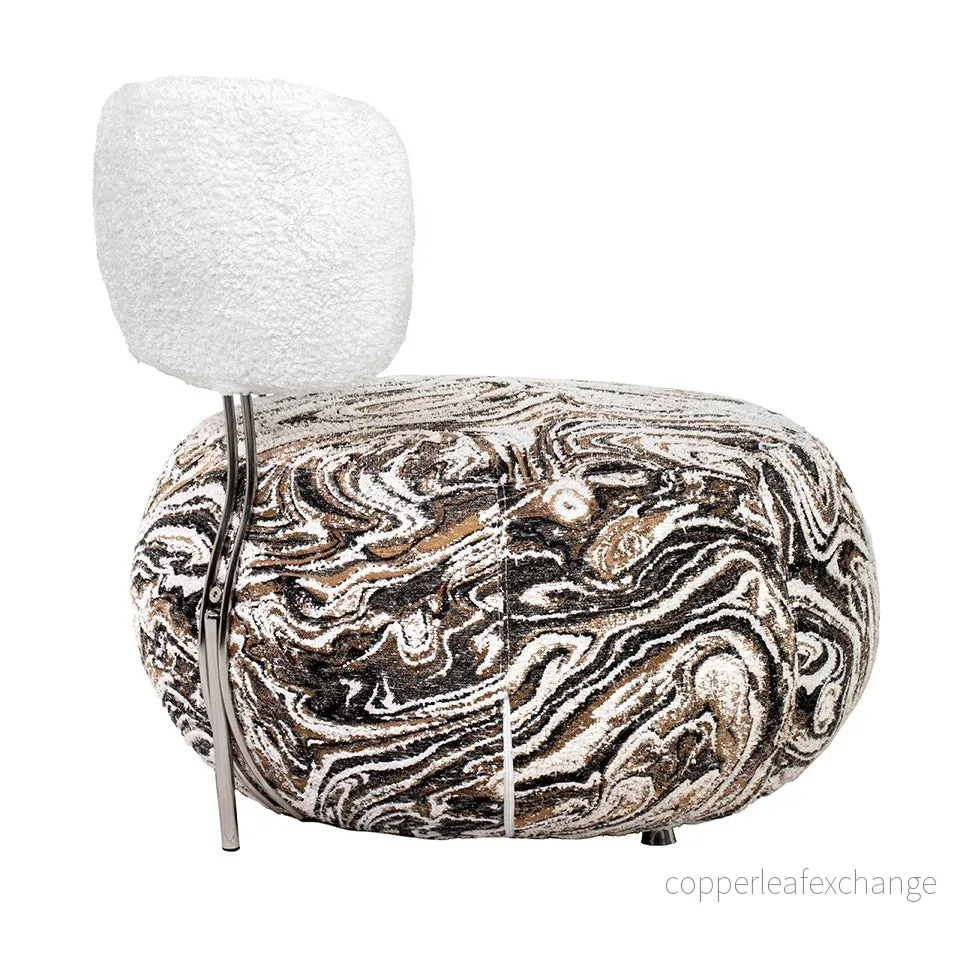 Fåtölj LOW TEDDY beige melange - Bild 2