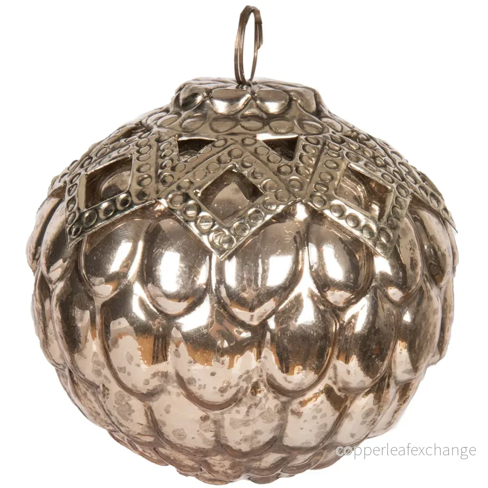 Glasboll Berry silver stor Glasboll Berry silver stor