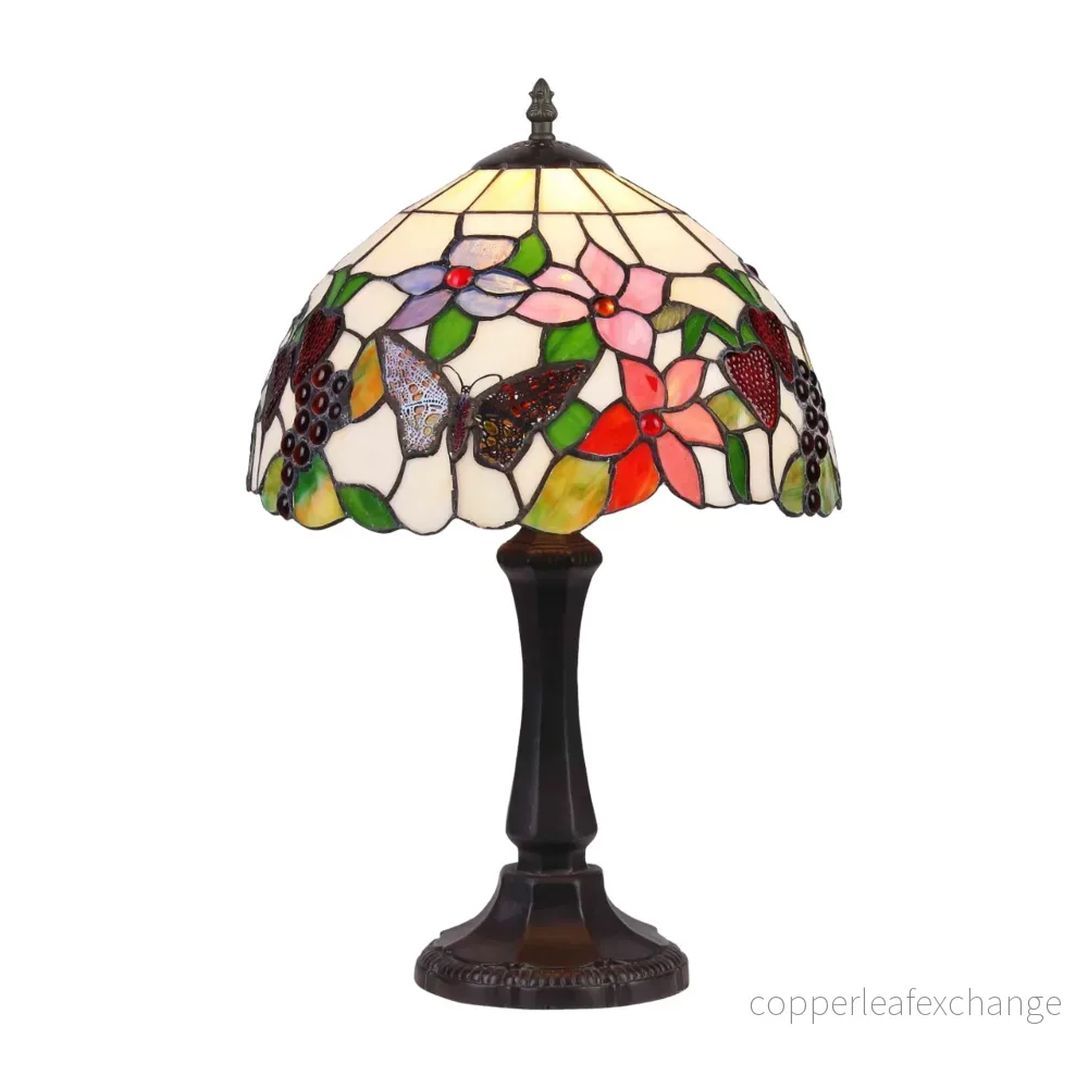 BALI Tiffany Bordlampa. H:45cm - Bild 3