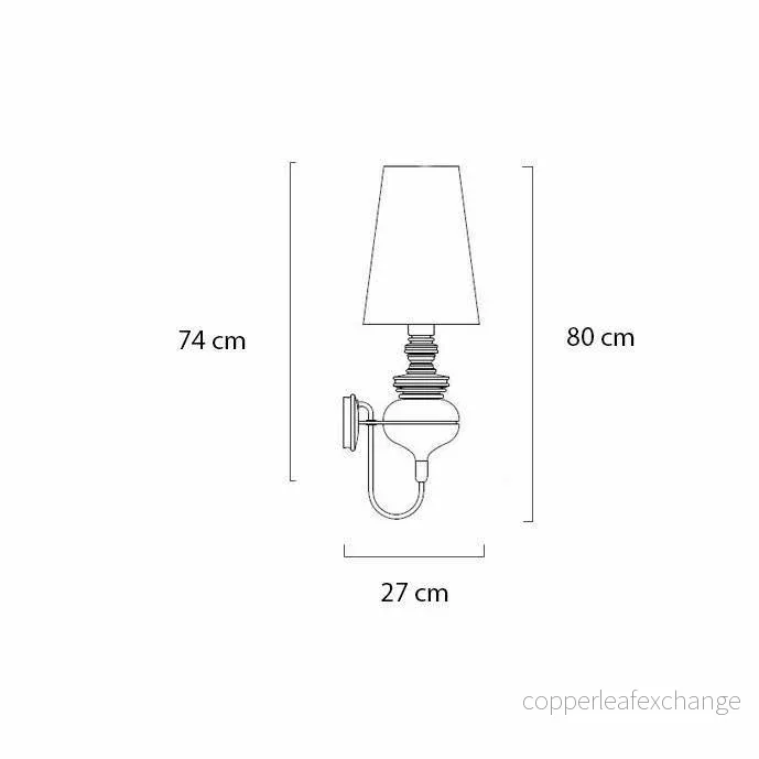 Vägglampa QUEEN WALL 23, krom - Bild 3