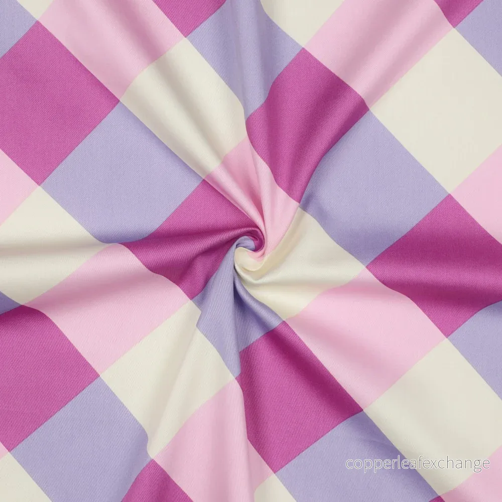 Nerida hansen - Cotton satin - Large gingham - Purple - 001 - Bild 3