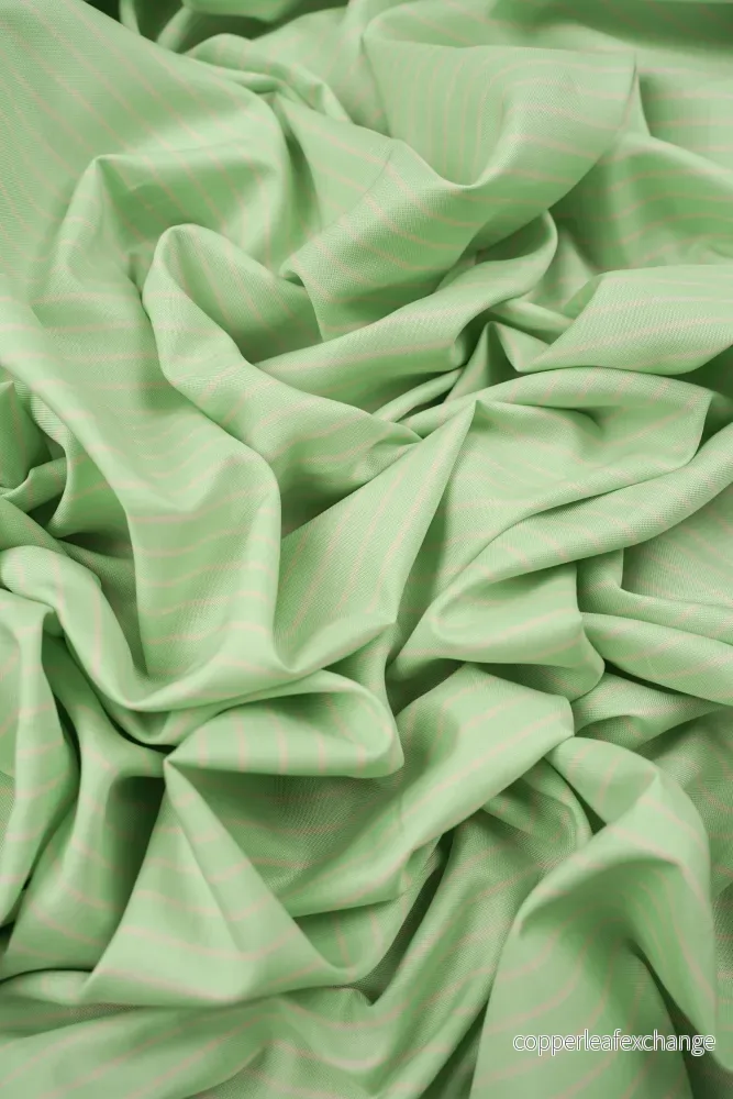 Deadstock – Shirt Fabric – Cotton – Stripes – Mint – DS146