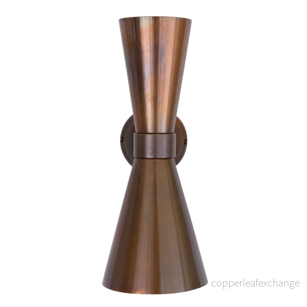 AMIAS - Mid Century Double Brass Cone Wall Light - Bild 3