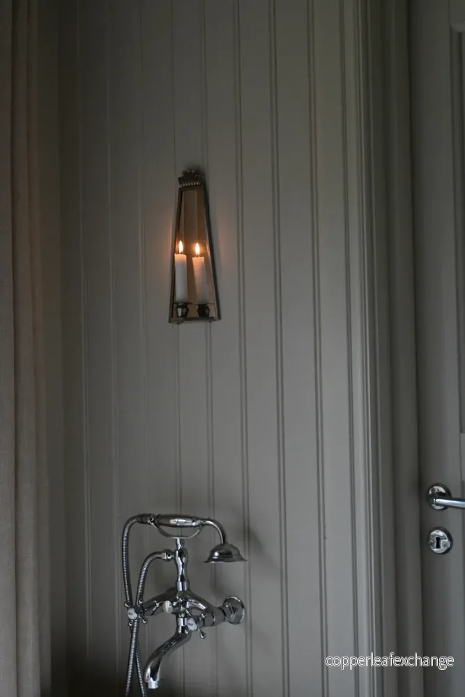 Väggljusstake Tenn/Glas