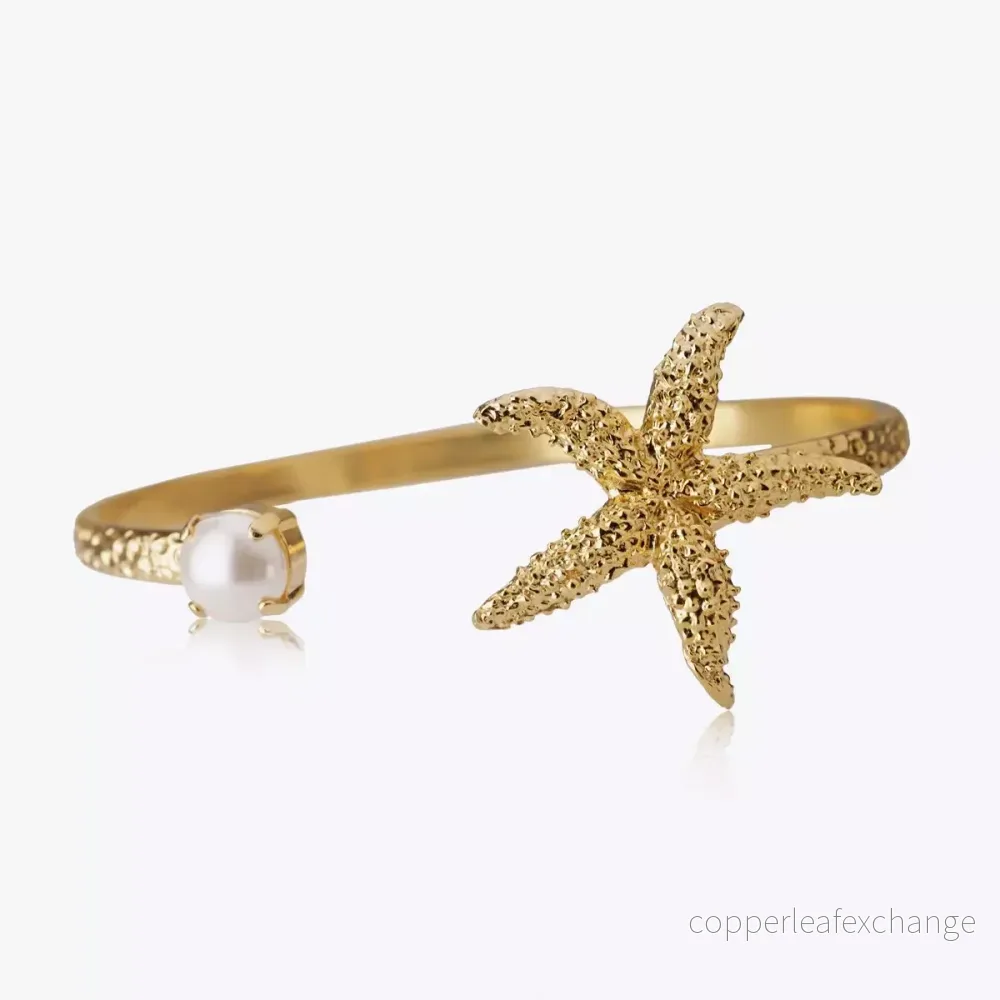 SEA STAR BRACELETGOLD CRYSTAL