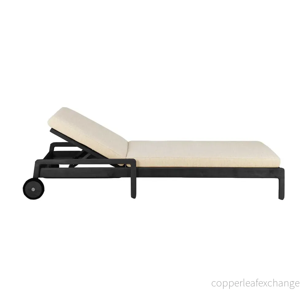 Utemöbel Solsäng Jack, Svart teak / Natur - Bild 2