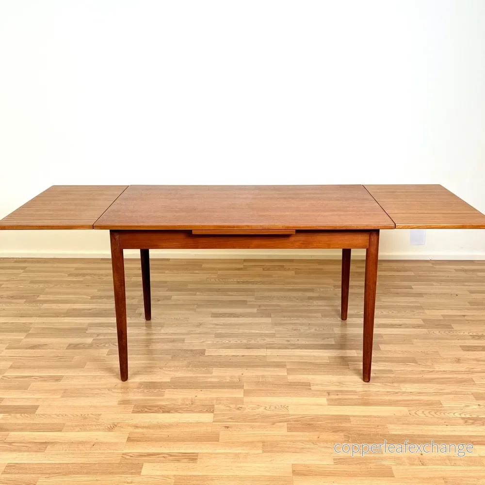 Matbord i teak med 2 iläggsskivor, 1950-60-tal, Sverige - Bild 2