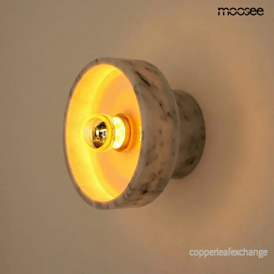 Vägglampa MOOSEE - ARCO, vit/marmor - Bild 2