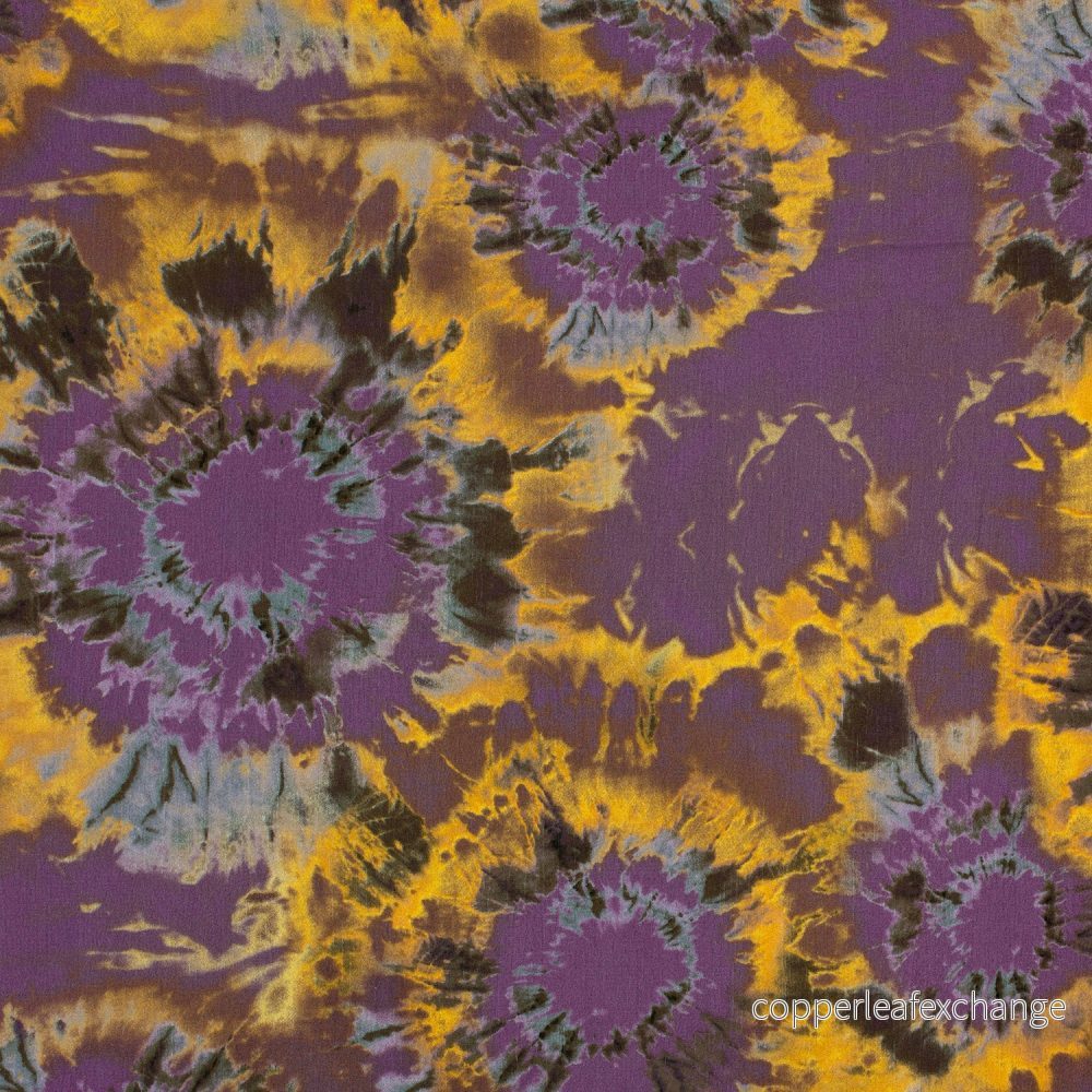 Patterned Viscose - Crepe - Batik - Purple - Bild 2