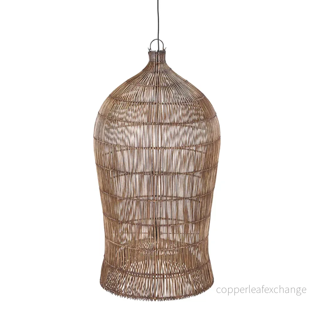 THE WOVEN BELL PENDANT - Dark Walnut XL (Höjd 112cm)