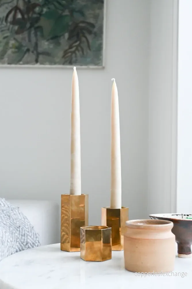 Set ljusstakar Massiv Mässing - Bild 2