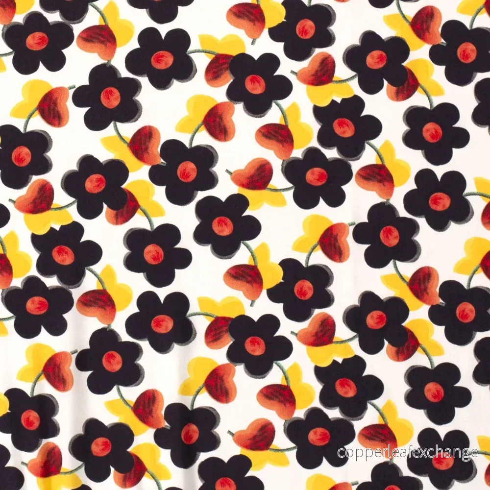 Viscose poplin Anemone Navy Viscose poplin Anemone Navy