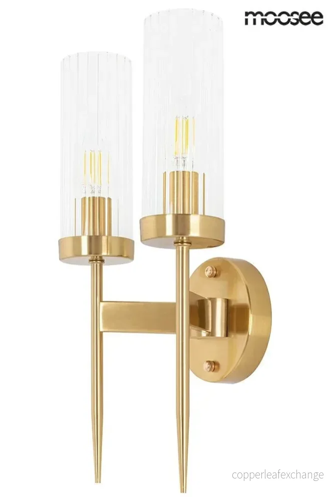 Vägglampa MOOSEE - TORCH TWIN, guld