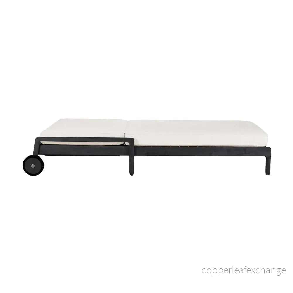 Utemöbel Solsäng Jack, Svart teak / Off White - Bild 3