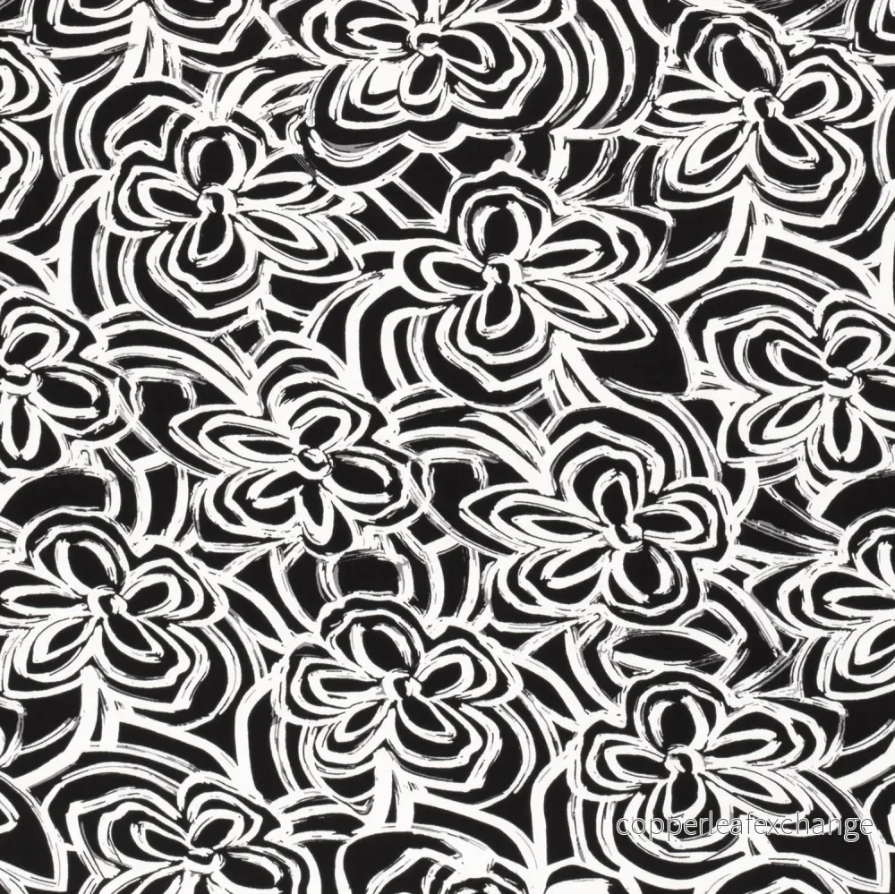 Patterned Viscose – Poplin – Flowers – Black Patterned Viscose – Poplin – Flowers – Black