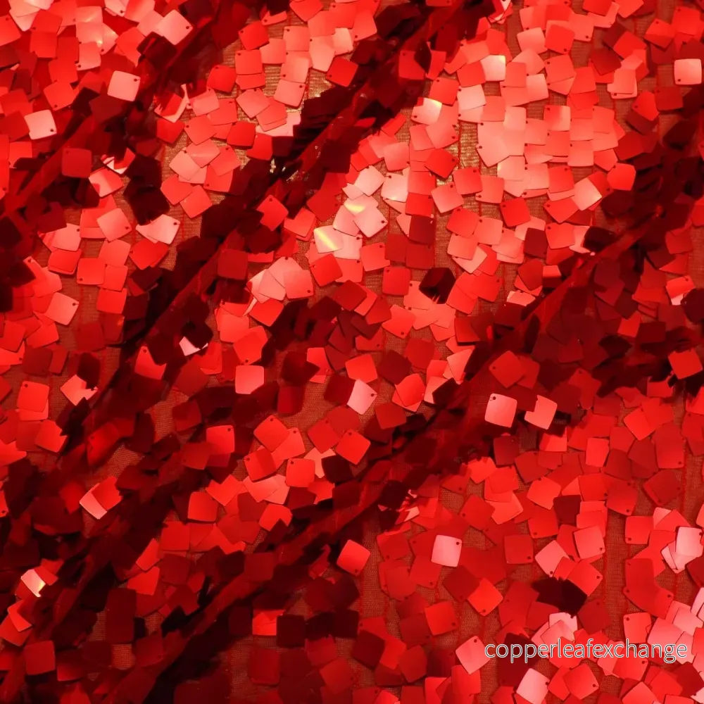 Sequins Square Metallic Red