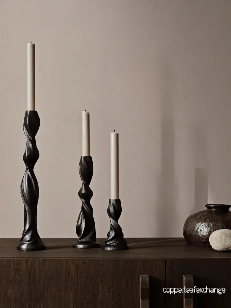 Ferm Living Gale Candle Holder - H38 - Blackened Aluminium - Bild 3