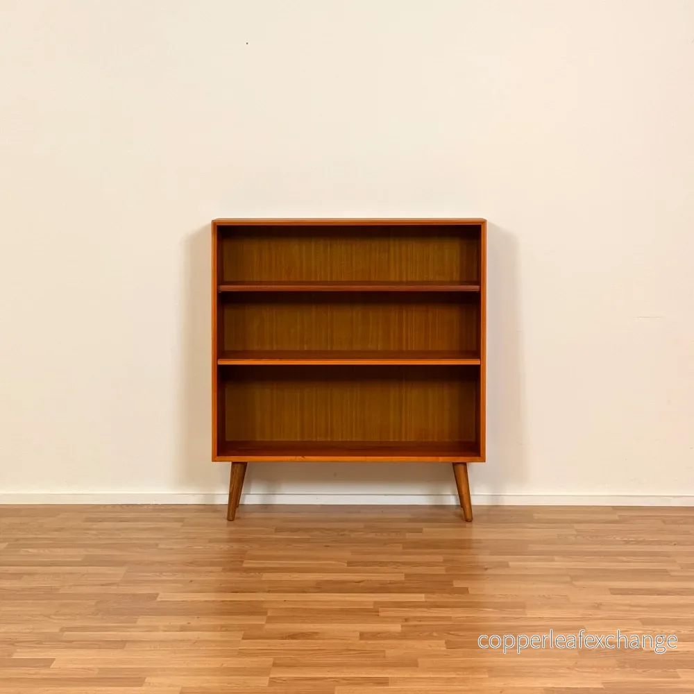 Liten bokhylla i teak, 1950-60-tal