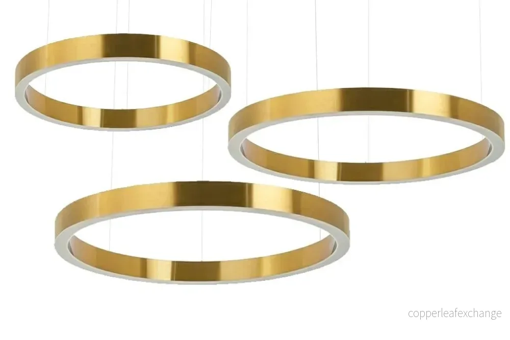 Taklampa – RING 80 + 80 + 100, guld