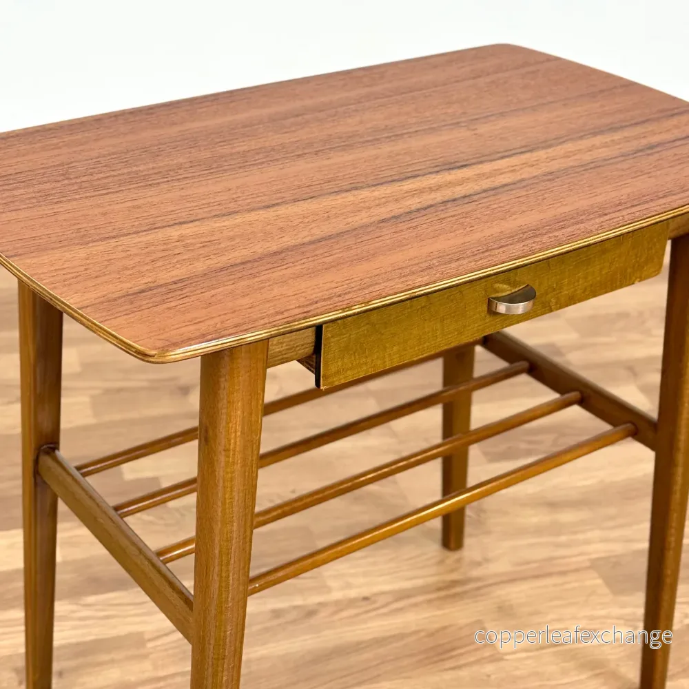 Sidobord med liten låda i teak, 1950-60-tal, Danmark - Bild 3