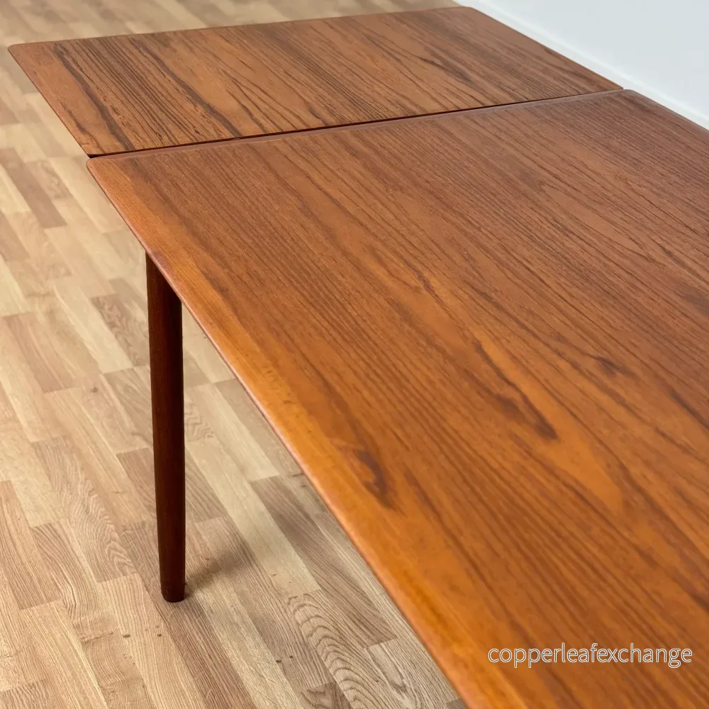 Matbord med 2 förlängningar i teak, 1950-60-tal - Bild 3
