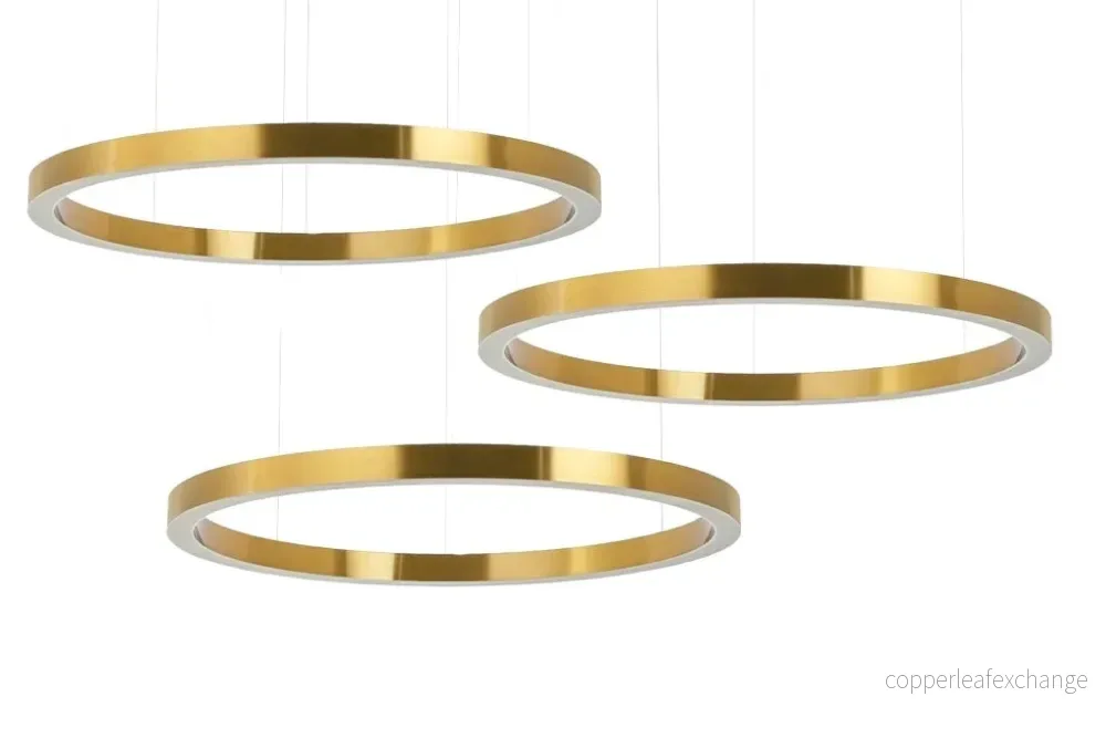 Taklampa - RING 100 + 100 + 100, guld