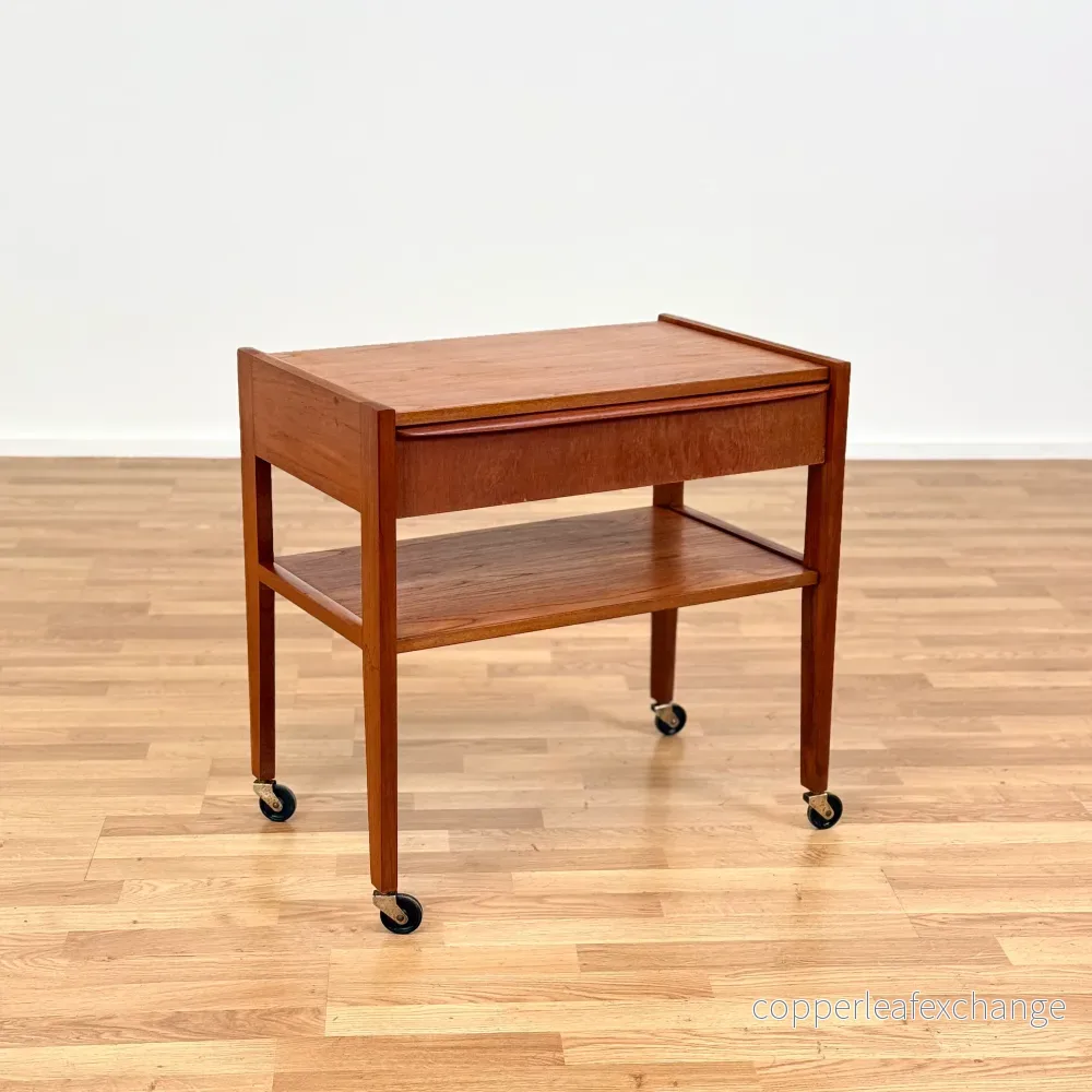 Rullvagn i teak av Sika møbler, 1950-60-tal, Danmark