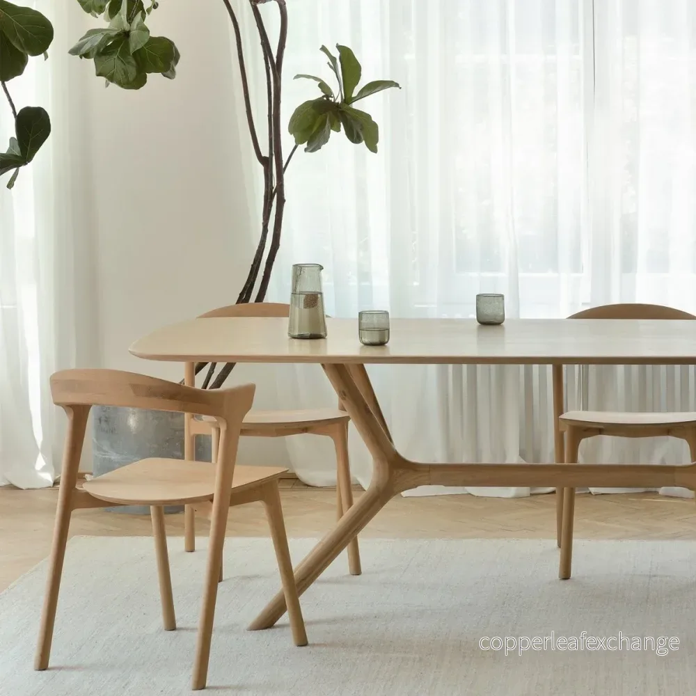 Matbord Oak X, Massiv Oljad Ek - Bild 3
