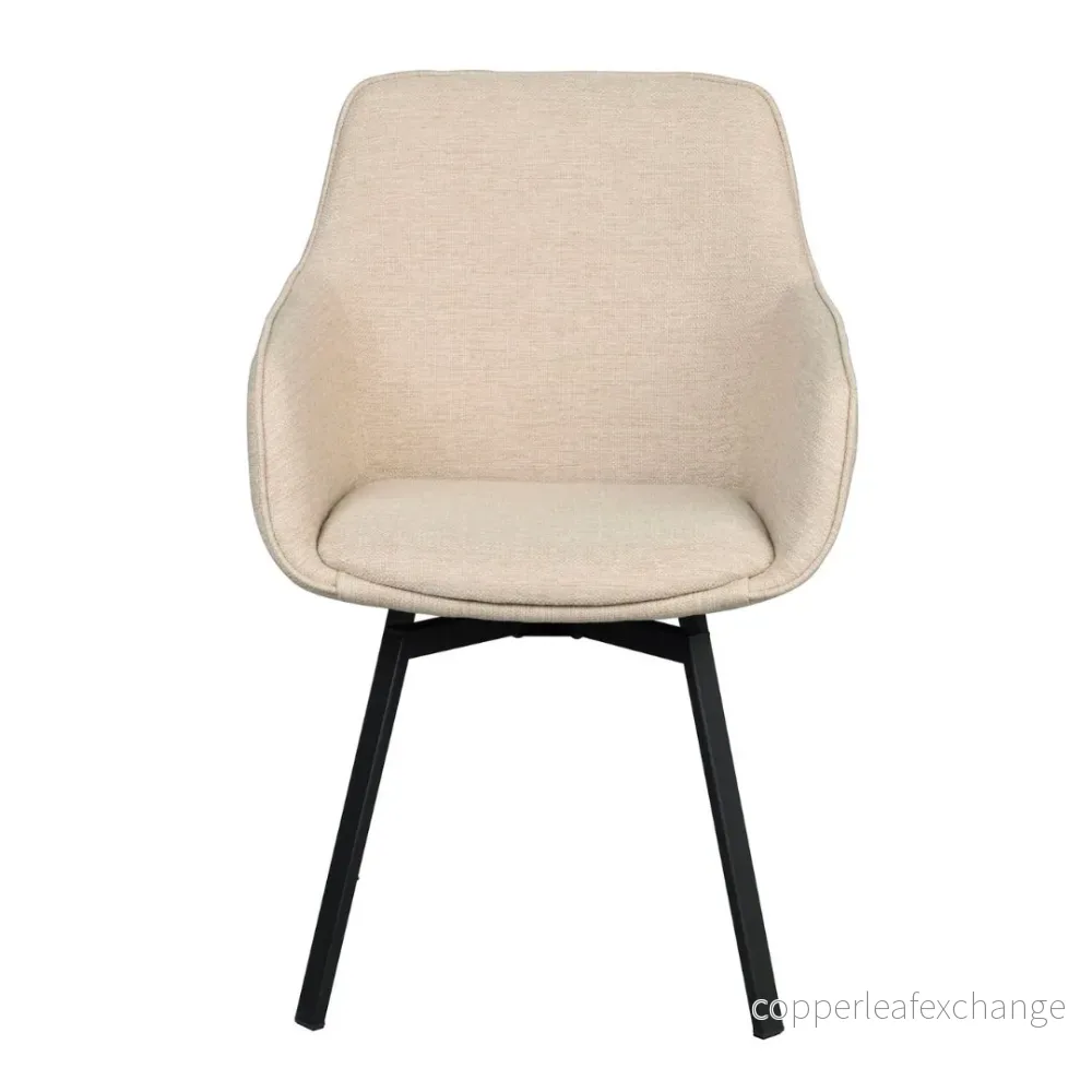 Karmstol Alison med snurr 2-pack, Ljusbeige