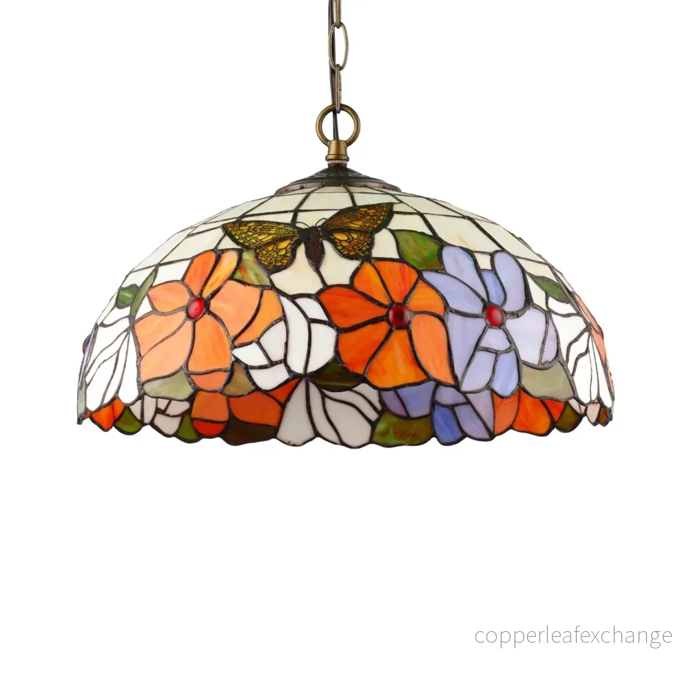 TROPISK Tiffany Taklampa. Diam 41cm - Bild 2