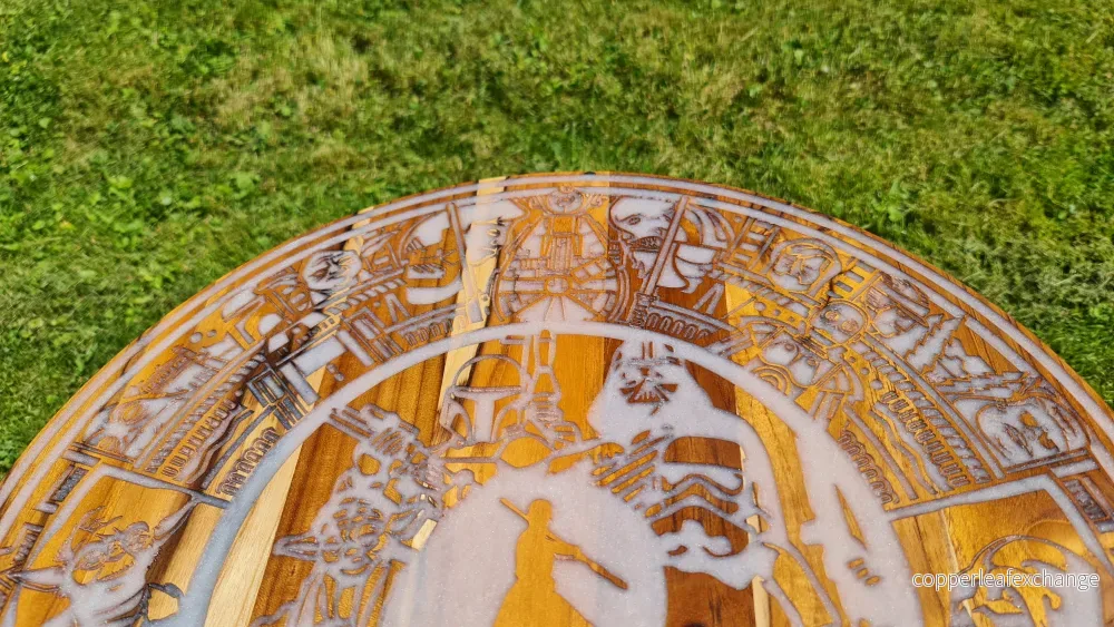 Fika bord i massiv Teak med Star Wars kallender - Bild 3