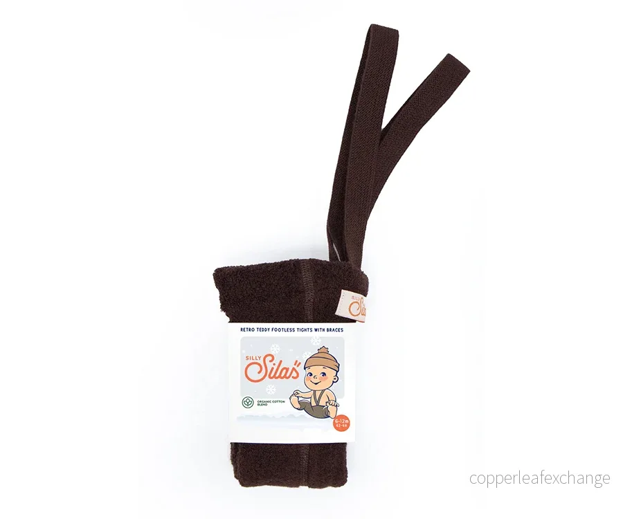 Silly Silas – Teddy Footless tights, Chocolate Brown Silly Silas – Teddy Footless tights, Chocolate Brown