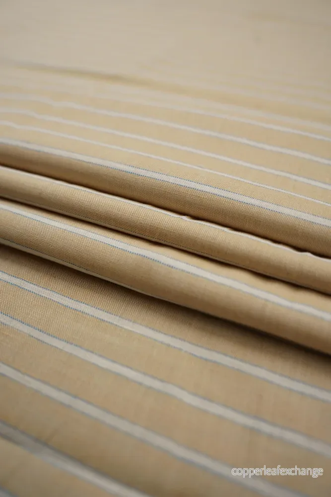 Deadstock – Shirt Fabric – Cotton – Linen – Stripe – Beige – DS183