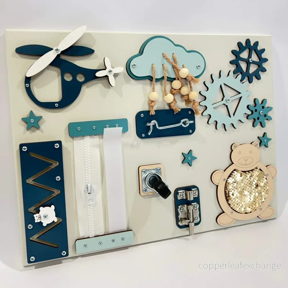 Portabel aktivitetsbräda för bebis – 30 × 40 cm Portabel aktivitetsbräda för bebis – 30 × 40 cm