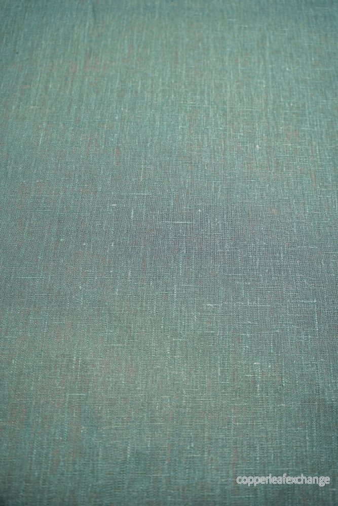 Textured linen fabric - Turquoise, cool - 0502 - Bild 3
