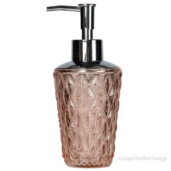 Tvålpumpsflaska Crystal laxrosa