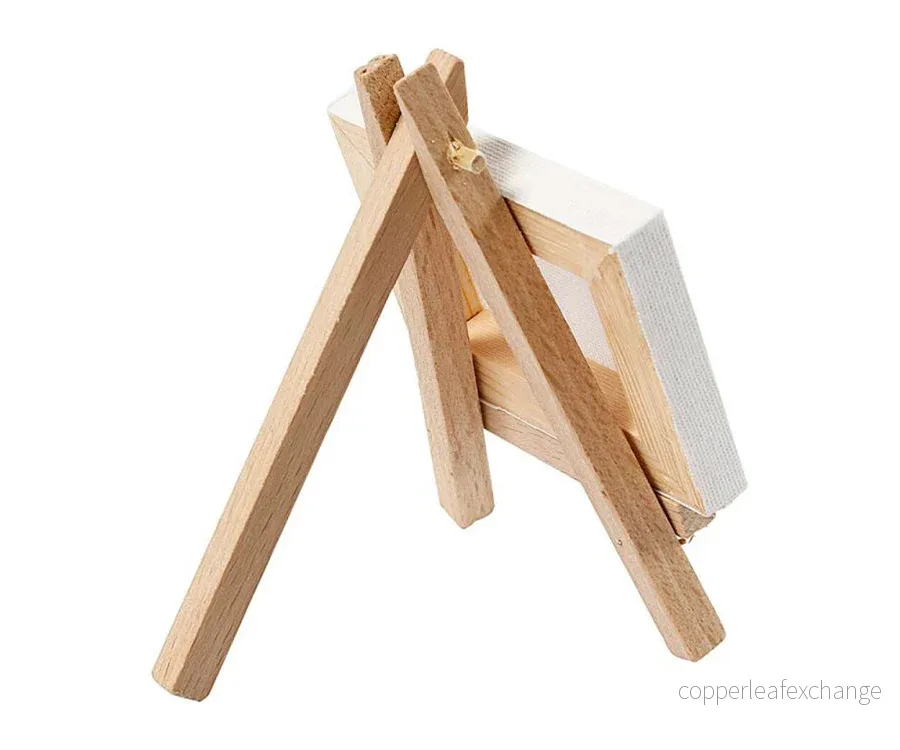 Miniatyr – Staffli med målarduk, tavla för dockhus - Bild 2
