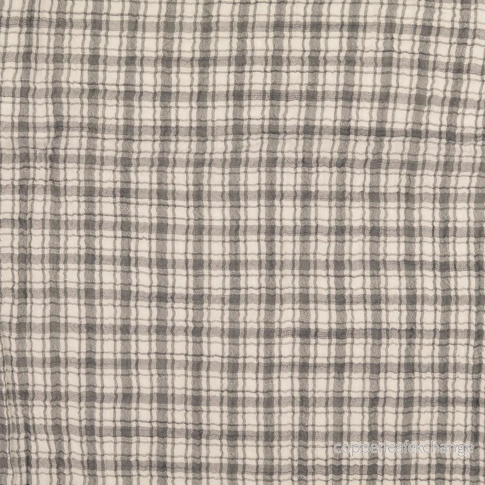 Patterned Muslin - Double Gauze - Checks - Gray - 0005 - Bild 2